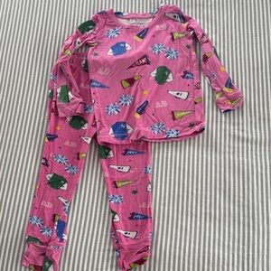 Angel Dear Pink Athletic Kids Pajama Set